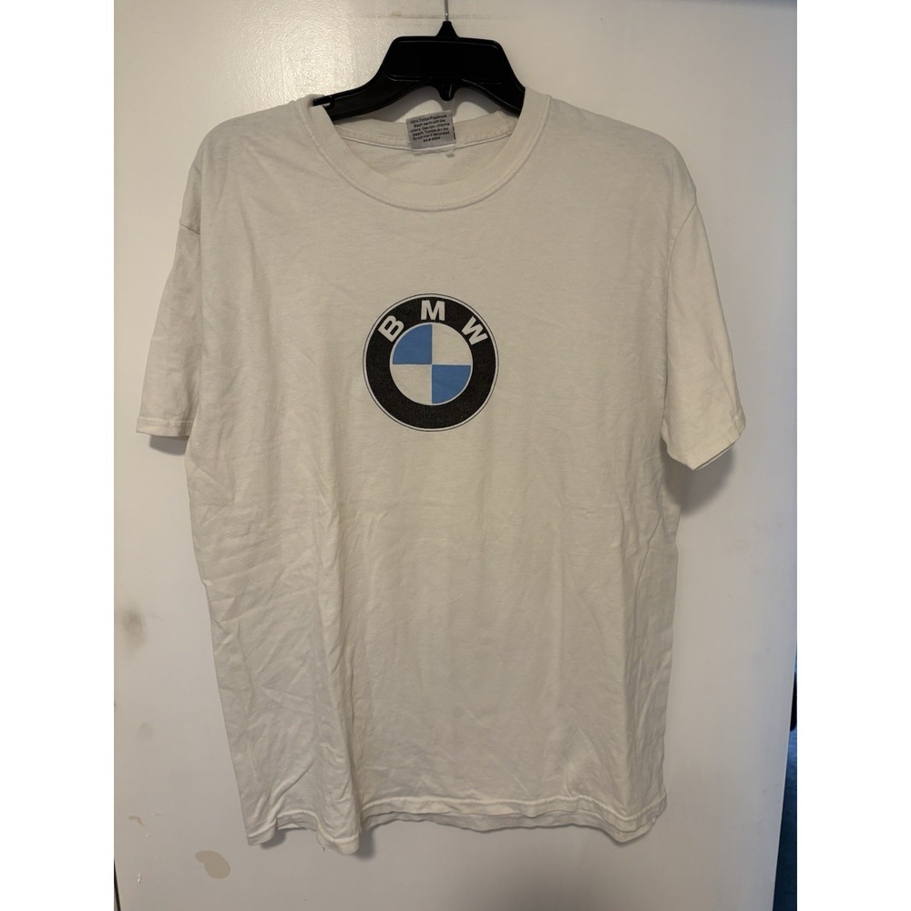 Vintage BMW White T-shirt Size L